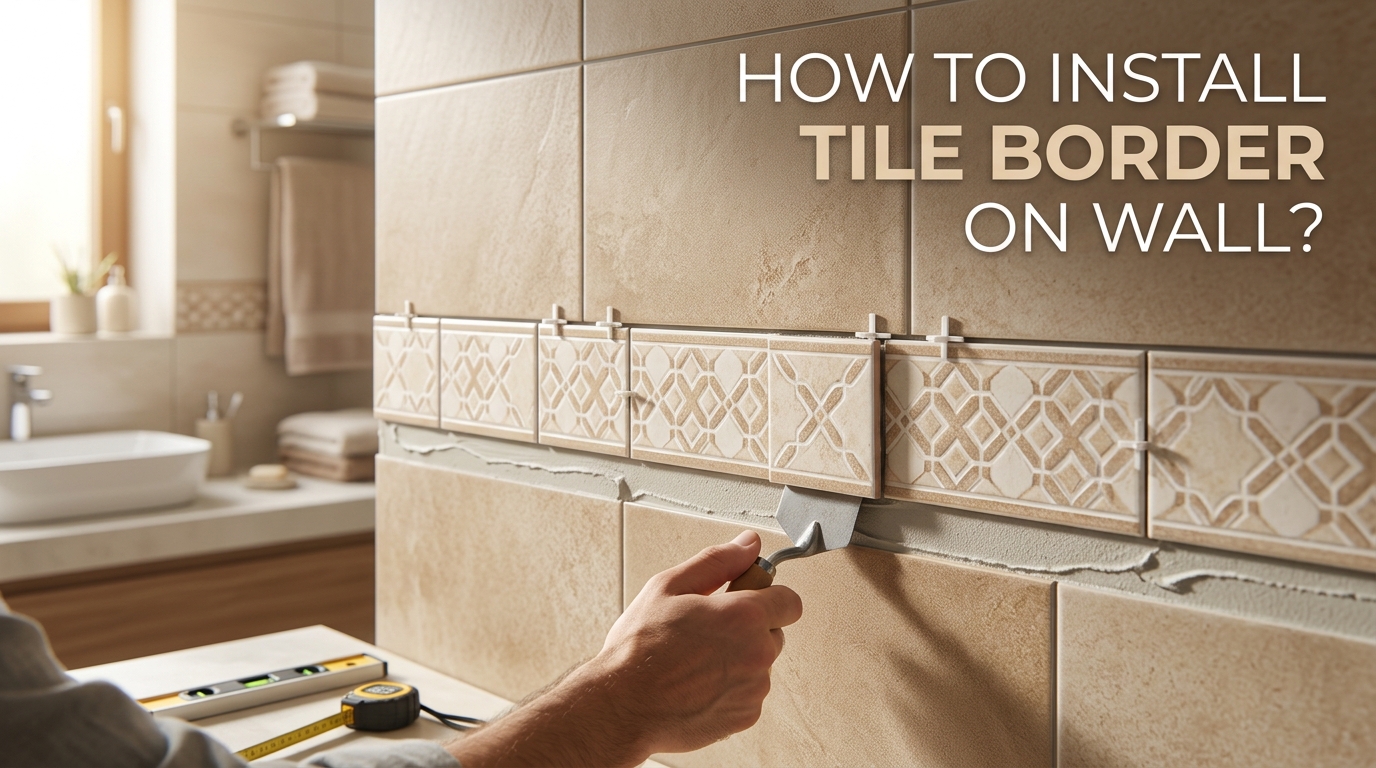 How to Install Tile Border on Wall in Vadodara Homes 2026 | JKC Buildcon Services