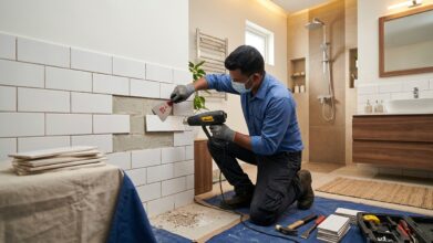 How to Remove Bathroom Tiles from Wall Without Breaking in Vadodara 2026 | JKC Buildcon Services