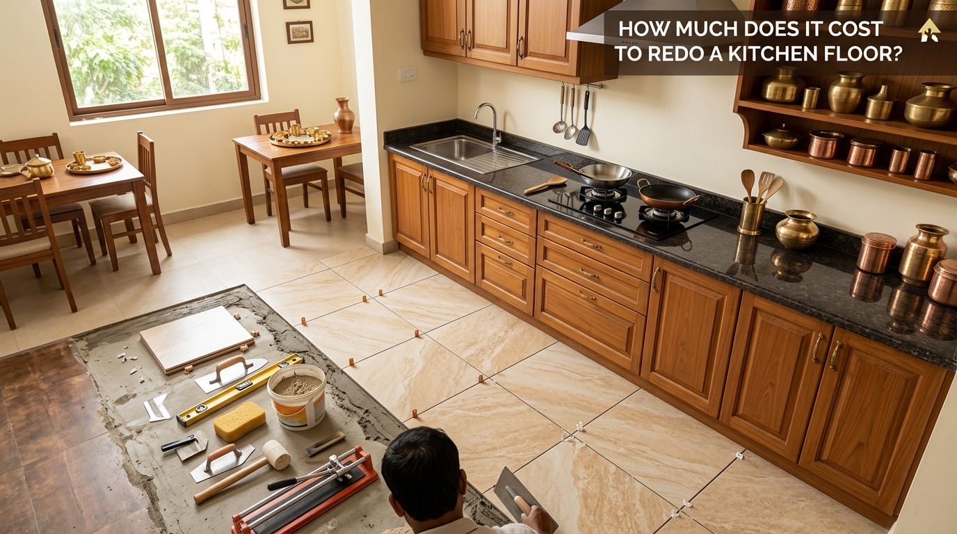 Kitchen Floor Renovation Cost in Vadodara 2026 - Complete Guide | JKC Buildcon Services