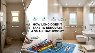 How Long Does Small Bathroom Renovation Take in Vadodara 2026? | JKC Buildcon Services