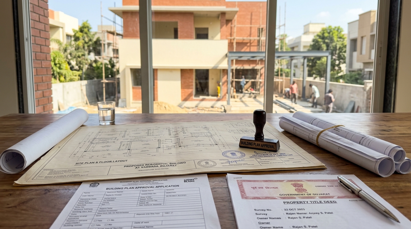 Building Plan Permission Documents Required in Vadodara 2026 | JKC Buildcon Services