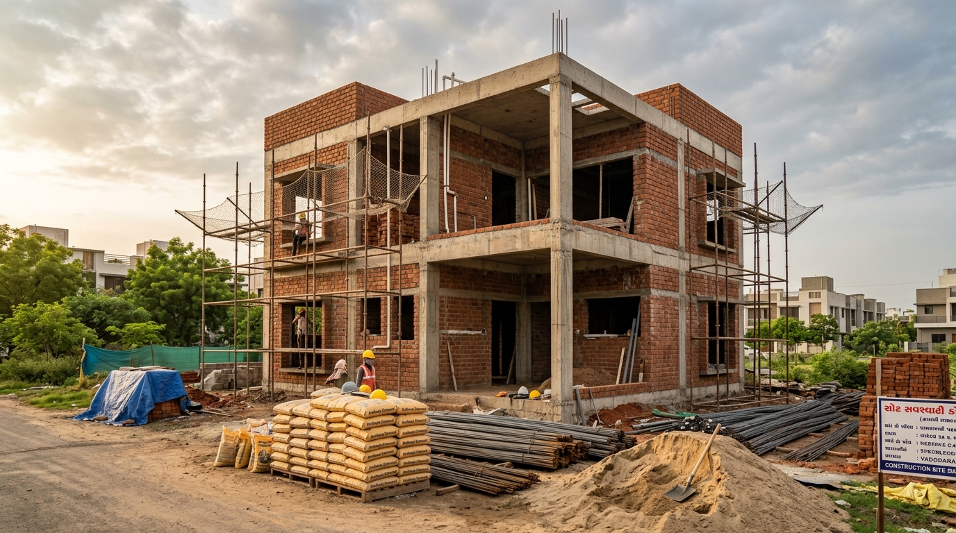 Common House Construction Challenges in Vadodara 2026 | JKC Buildcon Services