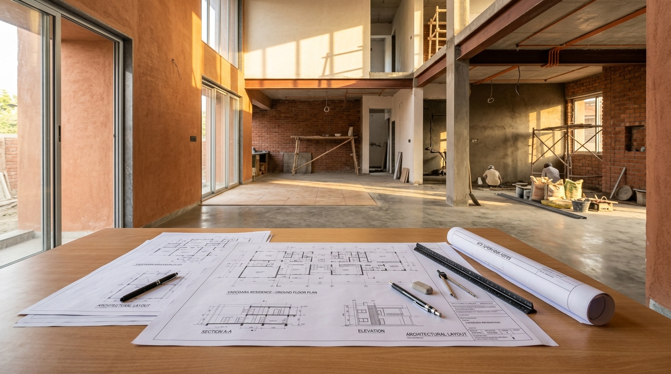 Role of an Architect in House Construction in Vadodara 2026 | JKC Buildcon Services